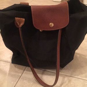 Black Longchamp Le Pliage Small Tote